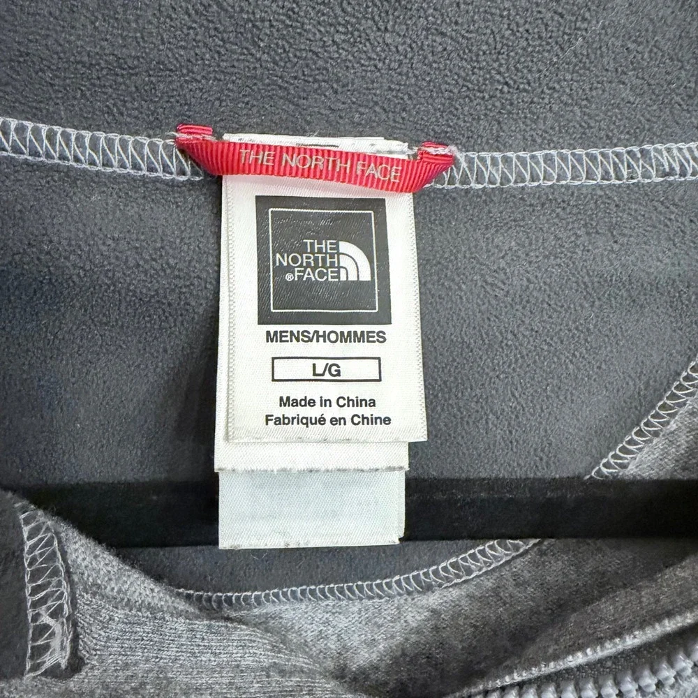 The North Face Mt. Tam 1/4 Zip Sweater Mens Gray Cotton Wool Blend Sweater Large